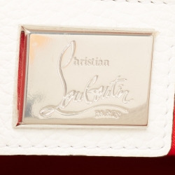 Christian Louboutin White Snakeskin Effect Leather Small Eloise Satchel