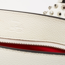 Christian Louboutin White Snakeskin Effect Leather Small Eloise Satchel