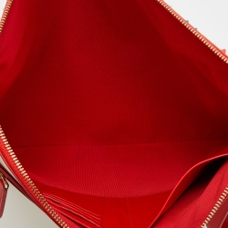 مملوكة مسبقًا حقيبة كلتش للرسغ كريستيان لوبوتان لوبيش جلد أبيض متعدد الألوان مرصع سبايك