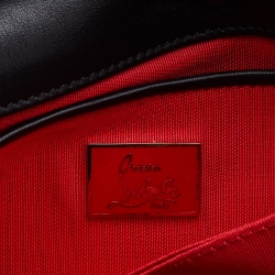 Pre Owned Christian Louboutin Black Water Snake Leather Artemis Chain Shoulder Bag