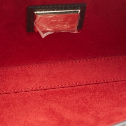 Christian Louboutin Brown  Leopard Print Patent Leather Vanite Clutch 