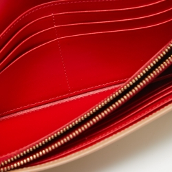 Christian Louboutin Gold Patent Leather Glitter Riviera Clutch