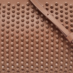 Christian Louboutin Beige Leather Triloubi Spiked Shoulder Bag