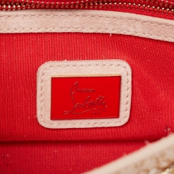 Pre Owned Christian Louboutin Beige Patent Leather Riviera Clutch
