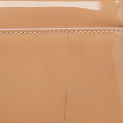 Pre Owned Christian Louboutin Beige Patent Leather Riviera Clutch