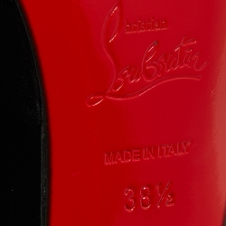 Pre Owned Christian Louboutin Black Patent Leather Pigalle Pointed Toe Pumps Size 38.5