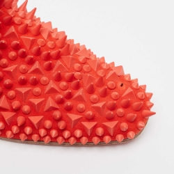 Christian Louboutin Red Suede Spike Smoking Slippers Size 40