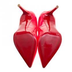 مملوكة مسبقًا Christian Louboutin Neon Pink Leather Pigalle Pointed Toe  Pumps Size 40