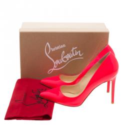 مملوكة مسبقًا Christian Louboutin Neon Pink Leather Pigalle Pointed Toe  Pumps Size 40