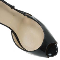 مملوكة مسبقًا Christian Louboutin Black Patent Leather 'Delico 100' D'orsay Pumps Size 36