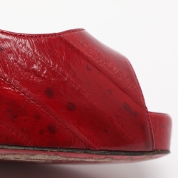 مملوكة مسبقًا Christian Louboutin Very Prive Size 38.5 Red Eel Leather Peep Toe Pumps
