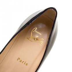 Pre Owned Christian Louboutin Black Patent Leather Fifi Pumps Size 39