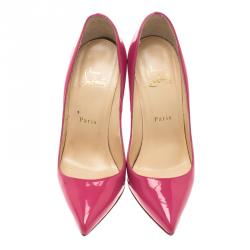 Pre Owned Christian Louboutin Pink Patent Leather So Kate Pumps Size 38