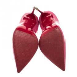 Pre Owned Christian Louboutin Pink Patent Leather So Kate Pumps Size 38