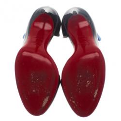 Pre Owned Christian Louboutin Black Patent Helmour D'orsay Pumps Size 37.5