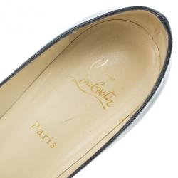 Pre Owned Christian Louboutin Black Patent You You Peep Toe Pumps Size 39.5