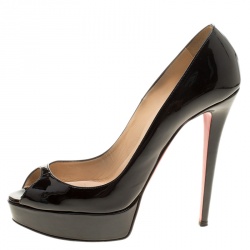 Christian Louboutin Brown Suede Peep Toe Slingback Pumps - Ann's Fabulous  Closeouts