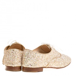 Christian Louboutin Multicolor Glitter Fred Lace Up Oxfords Size 37.5 