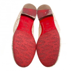 Christian Louboutin Multicolor Glitter Fred Lace Up Oxfords Size 37.5 