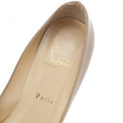 مملوكة مسبقًا Christian Louboutin Nude Patent Simple Pumps Size 40.5