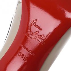 مملوكة مسبقًا Christian Louboutin Beige Patent Paulina Pumps Size 38.5