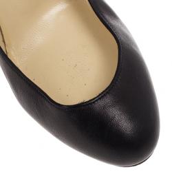 Pre Owned Christian Louboutin Black Ika Ankle Strap Pumps 39