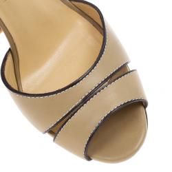 Pre Owned Christian Louboutin Woodaola Platform Sandals Size 38