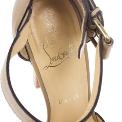 Pre Owned Christian Louboutin Woodaola Platform Sandals Size 38