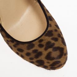 مملوكة مسبقًا Christian Louboutin Leopard Pony Hair Fifi Pumps Size 39