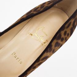 مملوكة مسبقًا Christian Louboutin Leopard Pony Hair Fifi Pumps Size 39