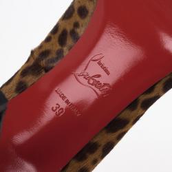 مملوكة مسبقًا Christian Louboutin Leopard Pony Hair Fifi Pumps Size 39