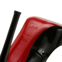 Pre Owned Christian Louboutin Black Patent Pigalle Pumps Size 36.5