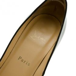 Pre Owned Christian Louboutin Black Patent Pigalle Pumps Size 36.5
