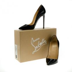 Pre Owned Christian Louboutin Black Patent Pigalle Pumps Size 36.5