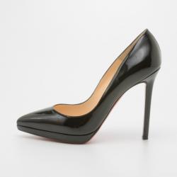 Pigalle plato patent leather heels Christian Louboutin Black size 38 EU in  Patent leather - 31992669