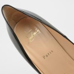 Pre Owned Christian Louboutin Black Patent Pigalle Plato 120mm Pumps Size 39.5