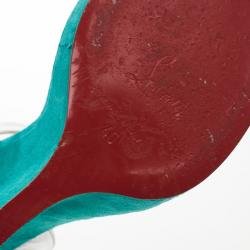 Pre Owned Christian Louboutin Djaldos Spechio Colorblock Ankle Strap Wedges Size 40