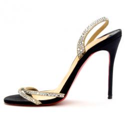 مملوكة مسبقًا Christian Louboutin Anna Strass Crystal Sandals Size 37