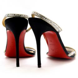 مملوكة مسبقًا Christian Louboutin Anna Strass Crystal Sandals Size 37