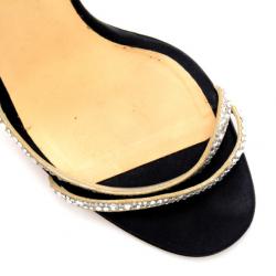 مملوكة مسبقًا Christian Louboutin Anna Strass Crystal Sandals Size 37