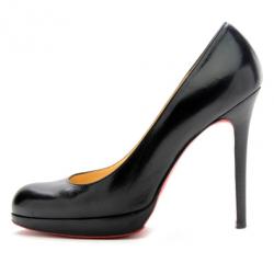 مملوكة مسبقًا Christian Louboutin Black Leather New Simple Pumps Size 38