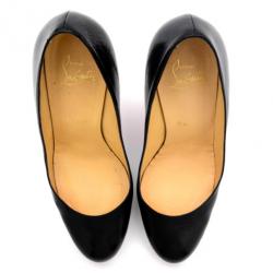 مملوكة مسبقًا Christian Louboutin Black Leather New Simple Pumps Size 38