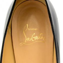 مملوكة مسبقًا Christian Louboutin Black Leather New Simple Pumps Size 38