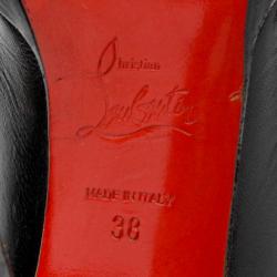 مملوكة مسبقًا Christian Louboutin Black Leather New Simple Pumps Size 38