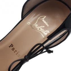 مملوكة مسبقًا Christian Louboutin Black Patent Leather Pointed Toe D’orsay Pumps Size 40