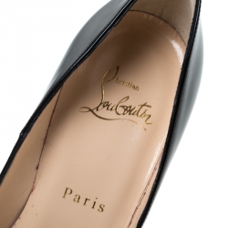 Pre Owned Christian Louboutin Black Patent Leather So kate Pointed Toe Pumps Size 36.5