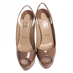 louboutin beige sandals