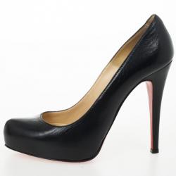 مملوكة مسبقًا Christian Louboutin Black Leather Rolando Pumps Size 36.5