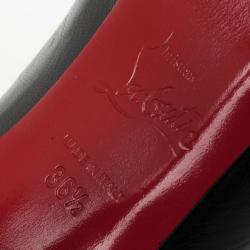 مملوكة مسبقًا Christian Louboutin Black Leather Rolando Pumps Size 36.5