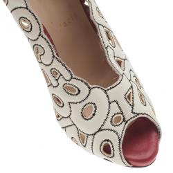 Pre Owned Christian Louboutin Tricolor Tell Me Cutout Pumps Size 39
